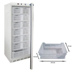 ARMADIO REFRIGERATO STATICO BIANCO -18/-22° CON CASSETTE 77,7x69,5 H189,5