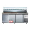 BANCO PIZZA INOX 2 ANTE + CASSETTIERA VETRINA CM 33/38 -Vendite Arrigoni banco pizza inox 2 ante cassettiera vetrina cm 3338