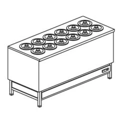 BANCO POZZETTO DA CARAPINE CM. 162,7 12+12 POZZETTI