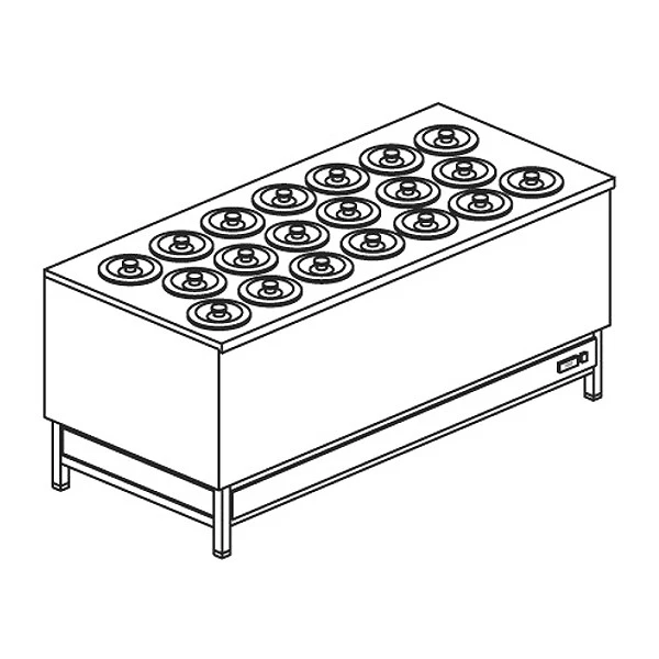 BANCO POZZETTO DA CARAPINE TRE FILE CM. 186,6 20+20 POZZETTI 3 BANCO POZZETTO DA CARAPINE TRE FILE CM. 186,6 20+20 POZZETTI