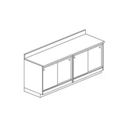 RETRO BANCO BAR NEUTRO CON ANTE CM 200