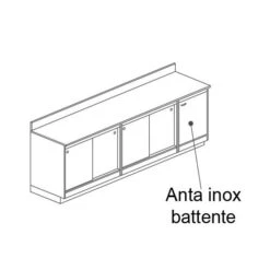 RETRO BANCO BAR NEUTRO CON ANTE CM 250