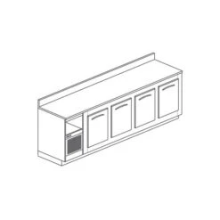 RETRO BANCO BAR REFRIGERATO CM.250 4 ANTE