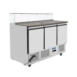 SALADETTE +2/+8° 3 ANTE CON PORTACONDIMENTI GN 1/3 CON VETRINA