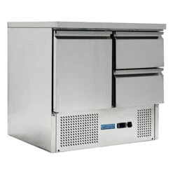 SALADETTE REFRIGERATO 1 ANTA + 2 CASSETTI 90X70 H85 CM +2/+10°