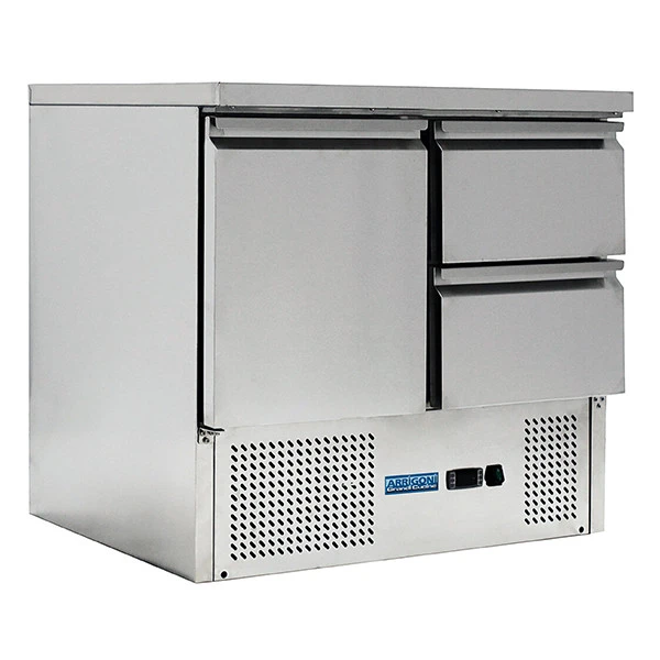 SALADETTE REFRIGERATO 1 ANTA + 2 CASSETTI 90X70 H85 CM +2/+10° 3 SALADETTE REFRIGERATO 1 ANTA + 2 CASSETTI 90X70 H85 CM +2/+10°