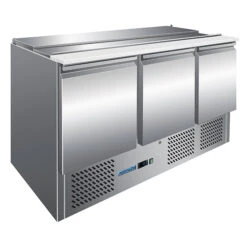SALADETTE REFRIGERATO STATICO 3 ANTE +2/+8° 136,5X70 H85 CM
