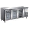 TAVOLO REFRIGERATO PROFESSIONALE 3 ANTE VETRO -2/+8° + CASS. NEUTRO -Vendite Arrigoni tavolo refrigerato 3 ante vetro 28 cass neutro
