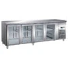 TAVOLO REFRIGERATO PROFESSIONALE 4 ANTE VETRO -2/+8° + CASS. NEUTRO -Vendite Arrigoni tavolo refrigerato 4 ante vetro 28 cass neutro