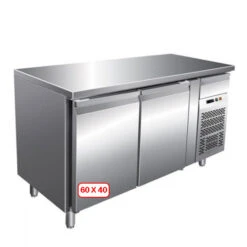 TAVOLO REFRIGERATO PROFESSIONALE 60x40 2 ANTE +2/+8°