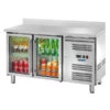 TAVOLO REFRIGERATO PROFESSIONALE GN1/1 2 ANTE VETRO -2/+8° E ALZATINA -Vendite Arrigoni tavolo refrigerato gn11 2 ante vetro 28 e alzatina