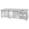 TAVOLO REFRIGERATO PROFESSIONALE GN1/1 CON VASCA 4 ANTE -2/+8° + ALZATINA
