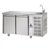 TAVOLO REFRIGERATO PROFESSIONALE INOX 2 ANTE 0/+10° CON VASCA -Vendite Arrigoni tavolo refrigerato inox 2 ante 010 con vasca