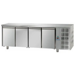 TAVOLO REFRIGERATO INOX 4 ANTE 0/+10° 232X70 H85 CM