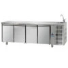 TAVOLO REFRIGERATO PROFESSIONALE INOX 4 ANTE 0/+10° CON VASCA -Vendite Arrigoni tavolo refrigerato inox 4 ante 010 con vasca