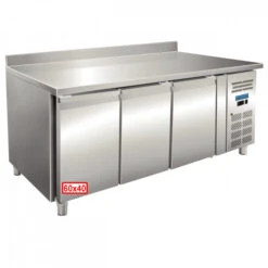 TAVOLO REFRIGERATO PROFESSIONALE PASTICCERIA 60x40 3 ANTE -2/+8°C + ALZATINA