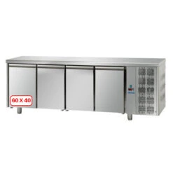 TAVOLO REFRIGERATO PROFESSIONALE PIZZERIA 4 ANTE +2/+8°