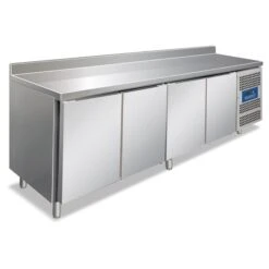 TAVOLO REFRIGERATO PROFESSIONALE GN1/1 4 ANTE -2/+8° CLASSE C + ALZATINA